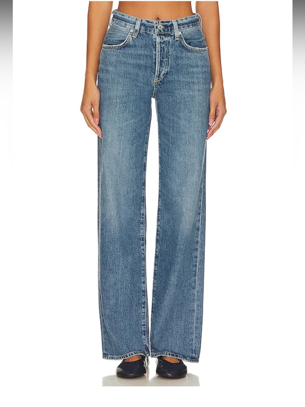 Citizens of Humanity Annina Organic Wide Leg HR Jeans Starsign Medium Wash 27X32